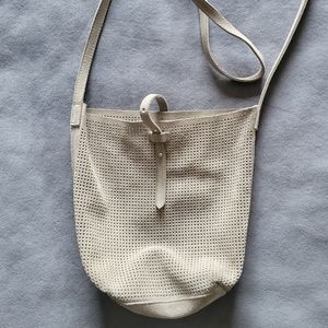 anthropologie 100% cow suede crossbody purse